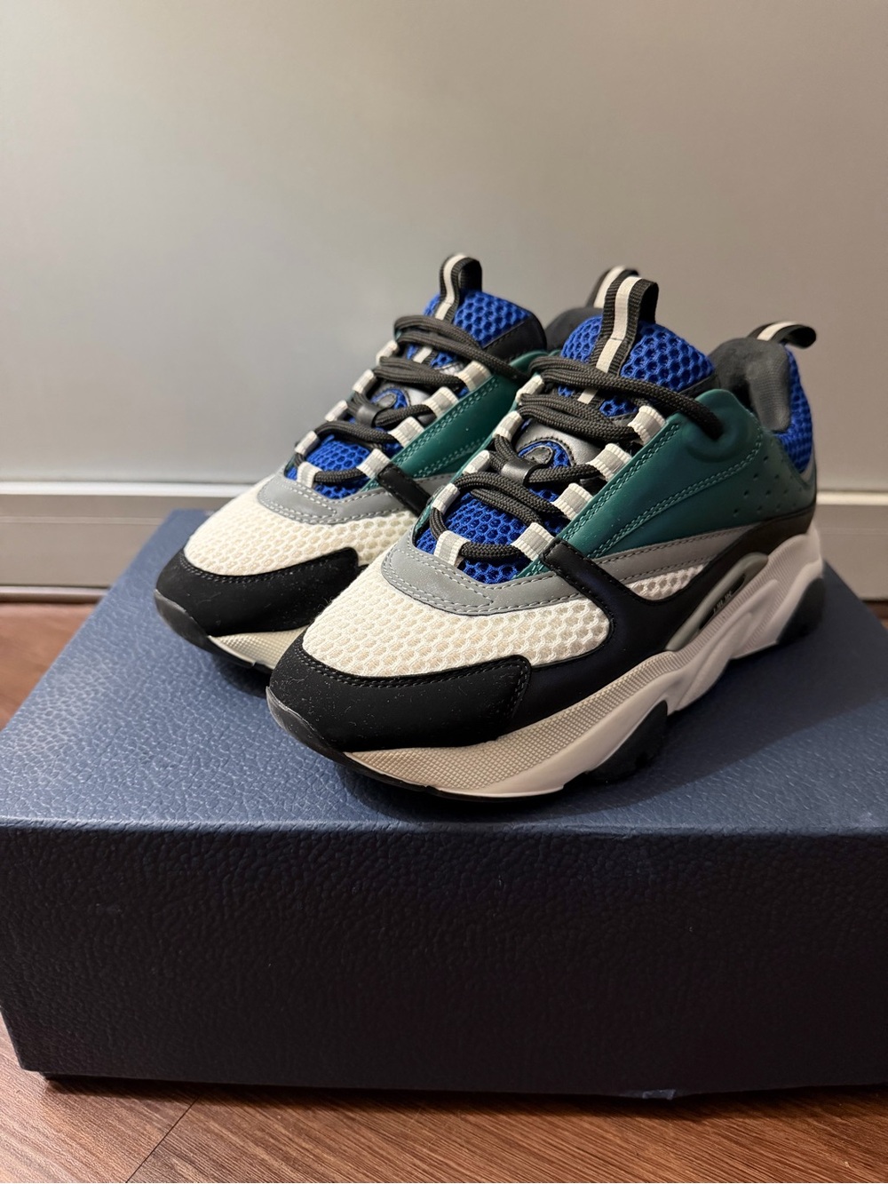 Dior men’s Sneakers in Blue, Green & White